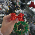 Red medium deluxe glitter bow | Clip or headband