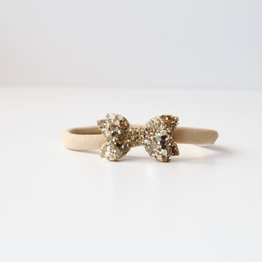 Petite deluxe glitter bows | 22 Colours | Clip, headband or bobble