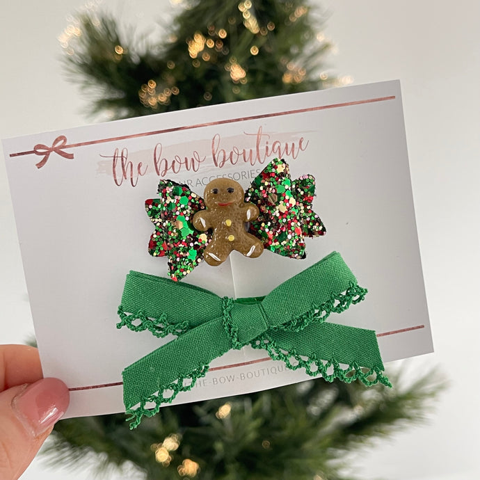Gingerbread man mini clip set
