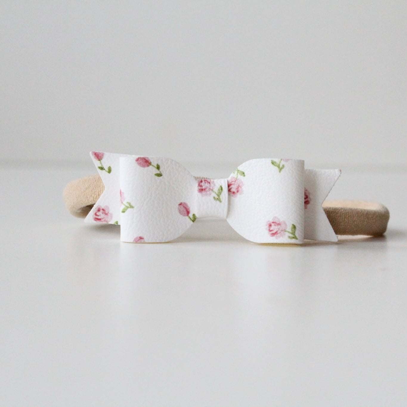 Pink floral rose small bows