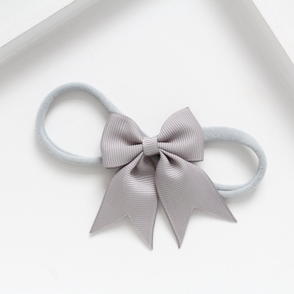 Short tail pinch ribbon bow headbands | 28 colours