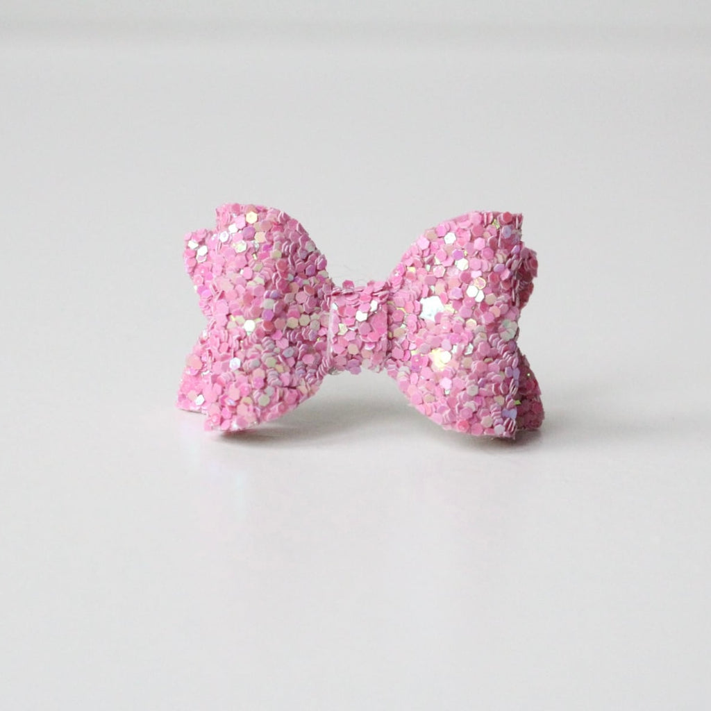 Limited edition | Petite deluxe glitter bows | 11 Colours | Clip or Bobble