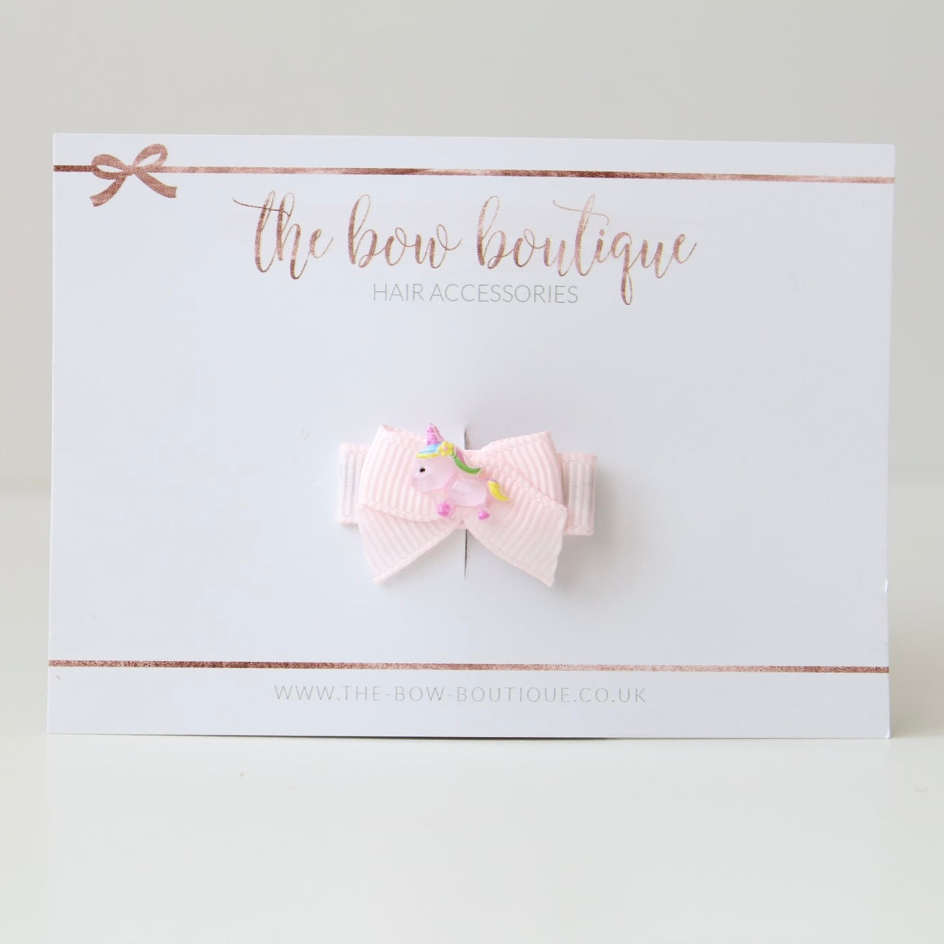 Darling petite unicorn bow | Pink | Clip or bobble