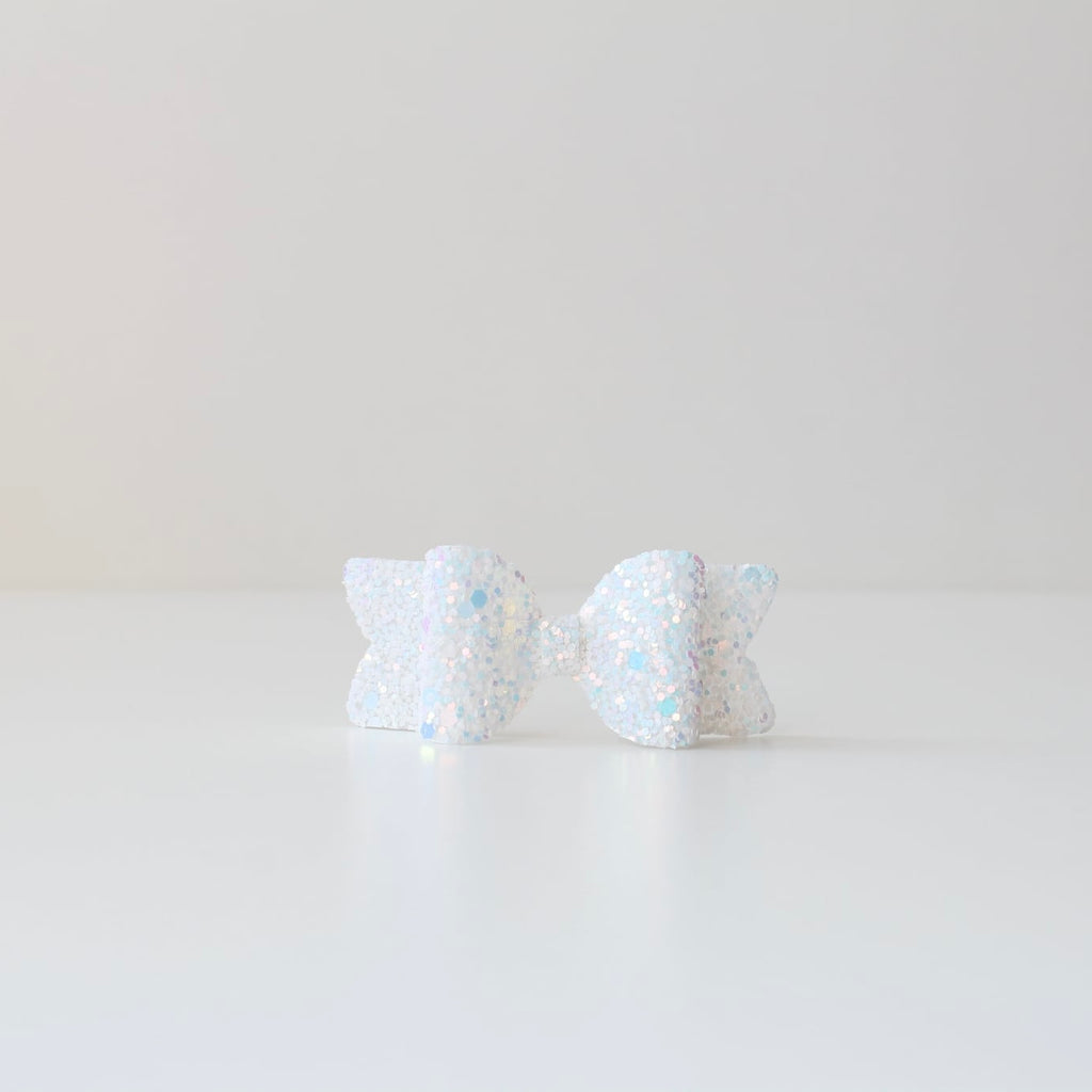 Small chunky glitter bows | 22 Colours | Clip or headband