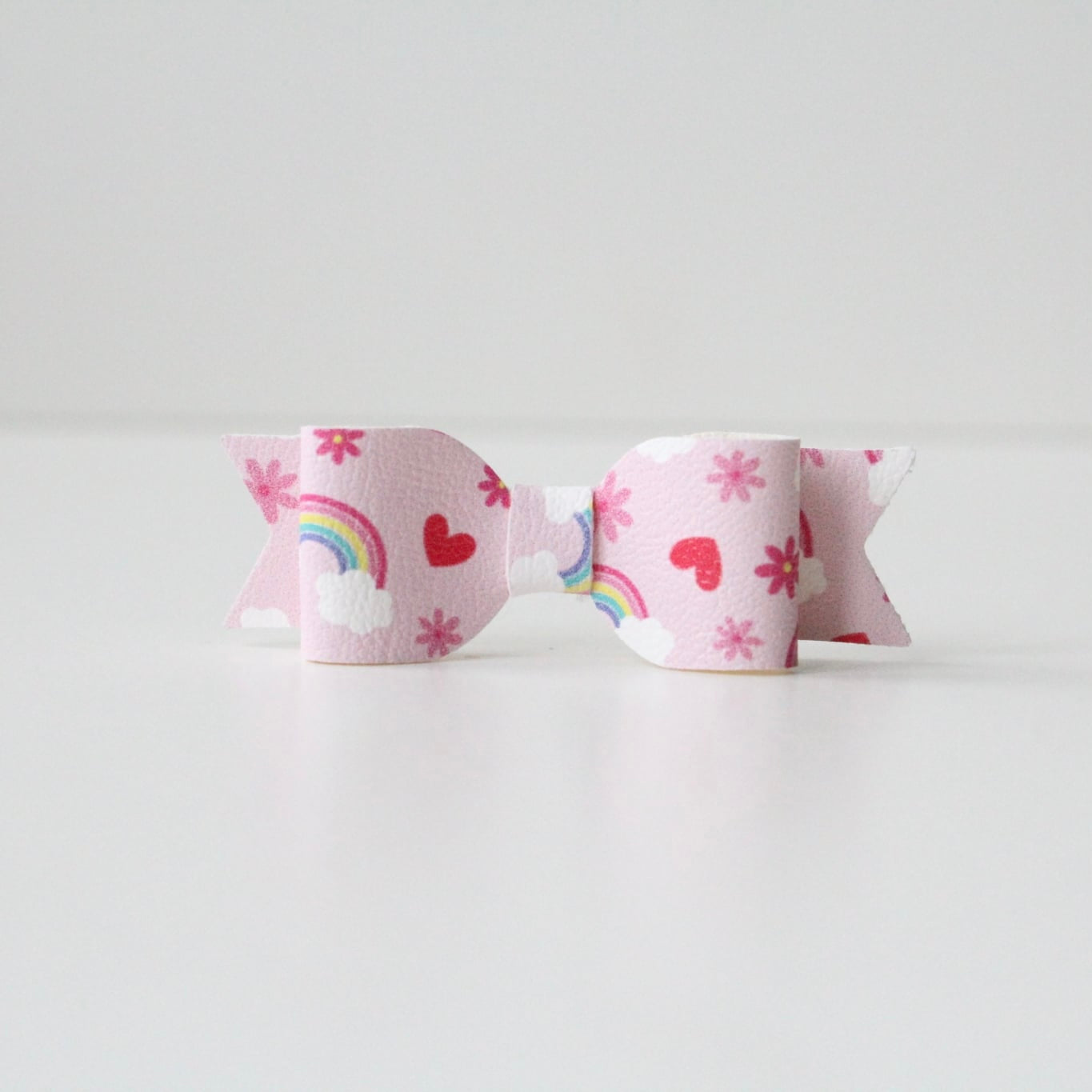 Rainbow, daisy & hearts small bows