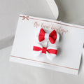 My first football mini pinch bow set | Clips or bobbles.