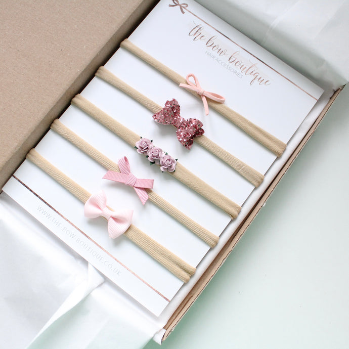 Petite tiny baby headband set