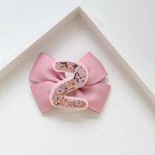 Load image into Gallery viewer, Birthday double pinch ribbon bow | Dusky pink