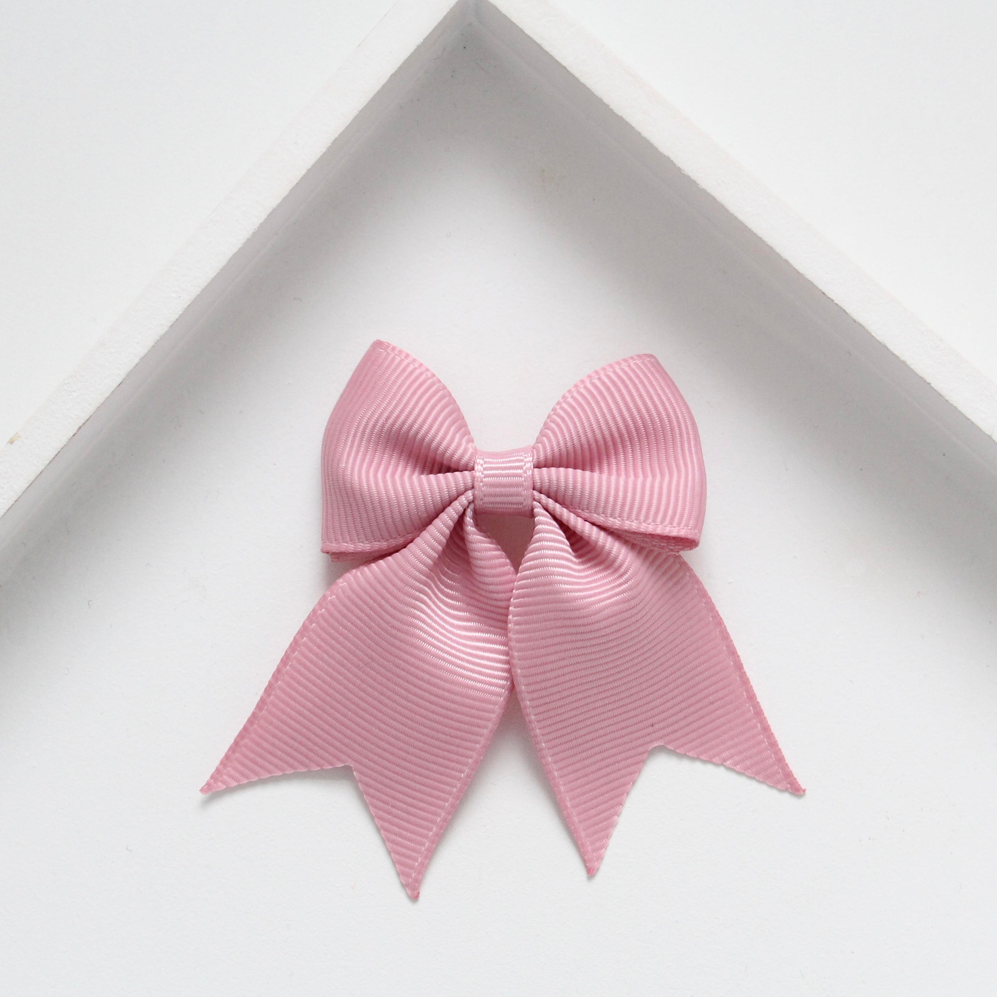 Personalised short tail pinch ribbon clip & bobbles | 34 colours