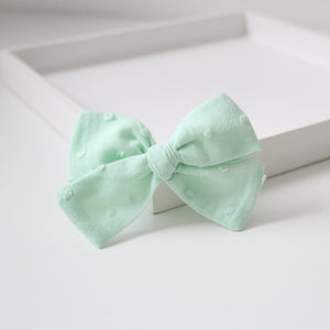 Mint dot bows