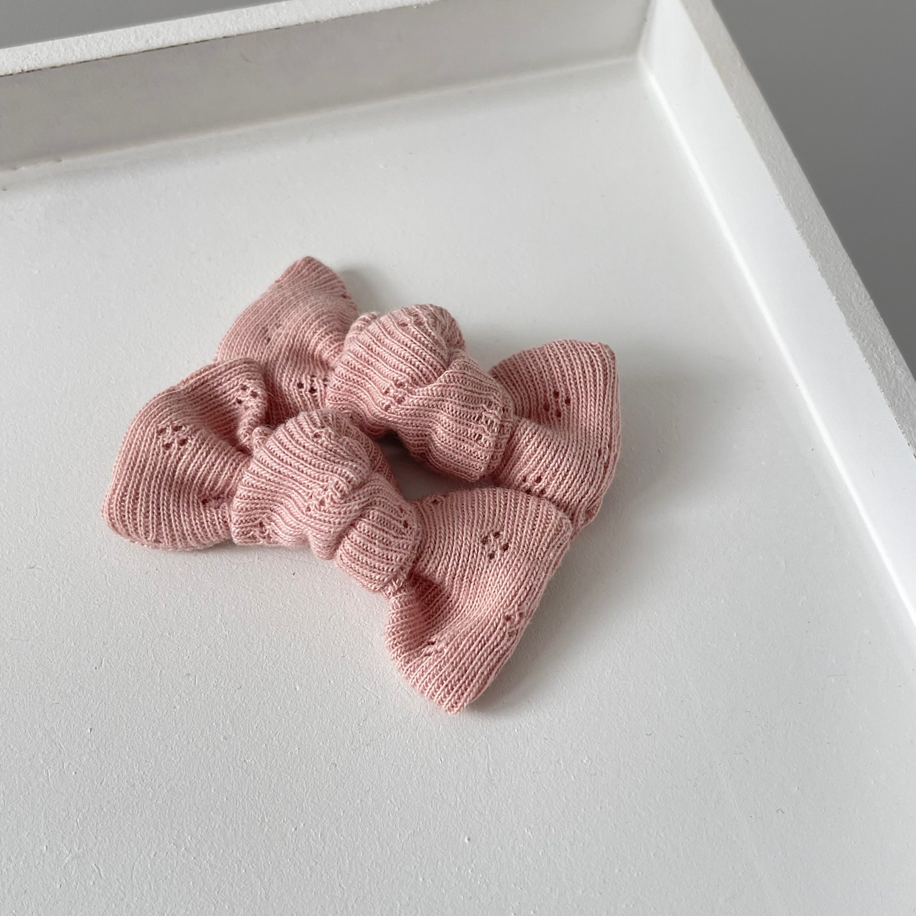 Petite jersey ribbed knot bows | 20 Colours | Clip, headband or bobble