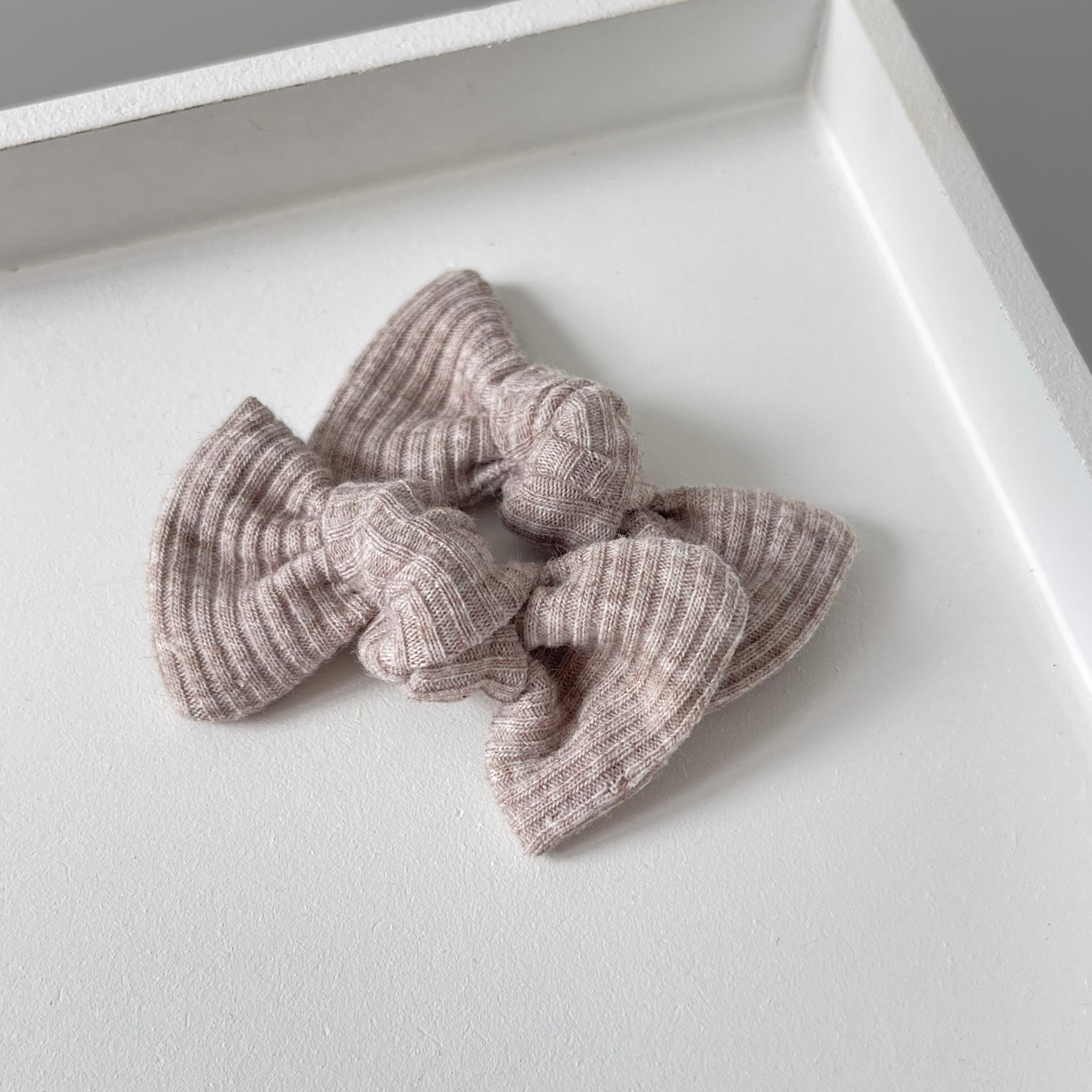 Petite jersey ribbed knot bows | 20 Colours | Clip, headband or bobble