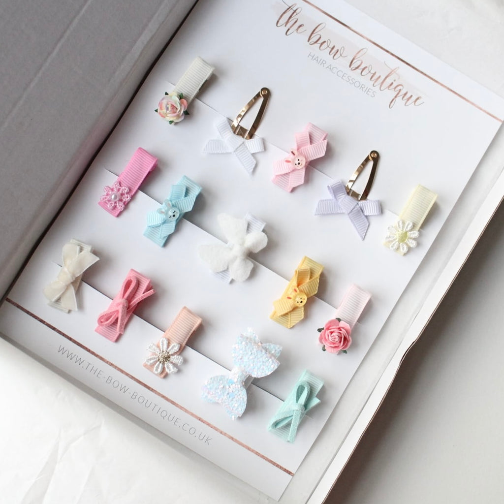 My first spring petite baby fringe clips | Set of 15