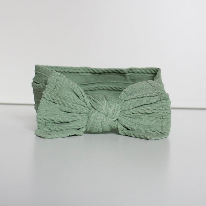 Olive green cable headwrap