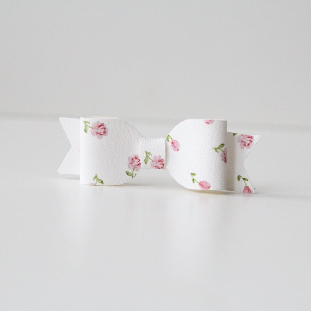 Pink floral rose small bows