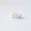 My first flower clip | White, cream & pink