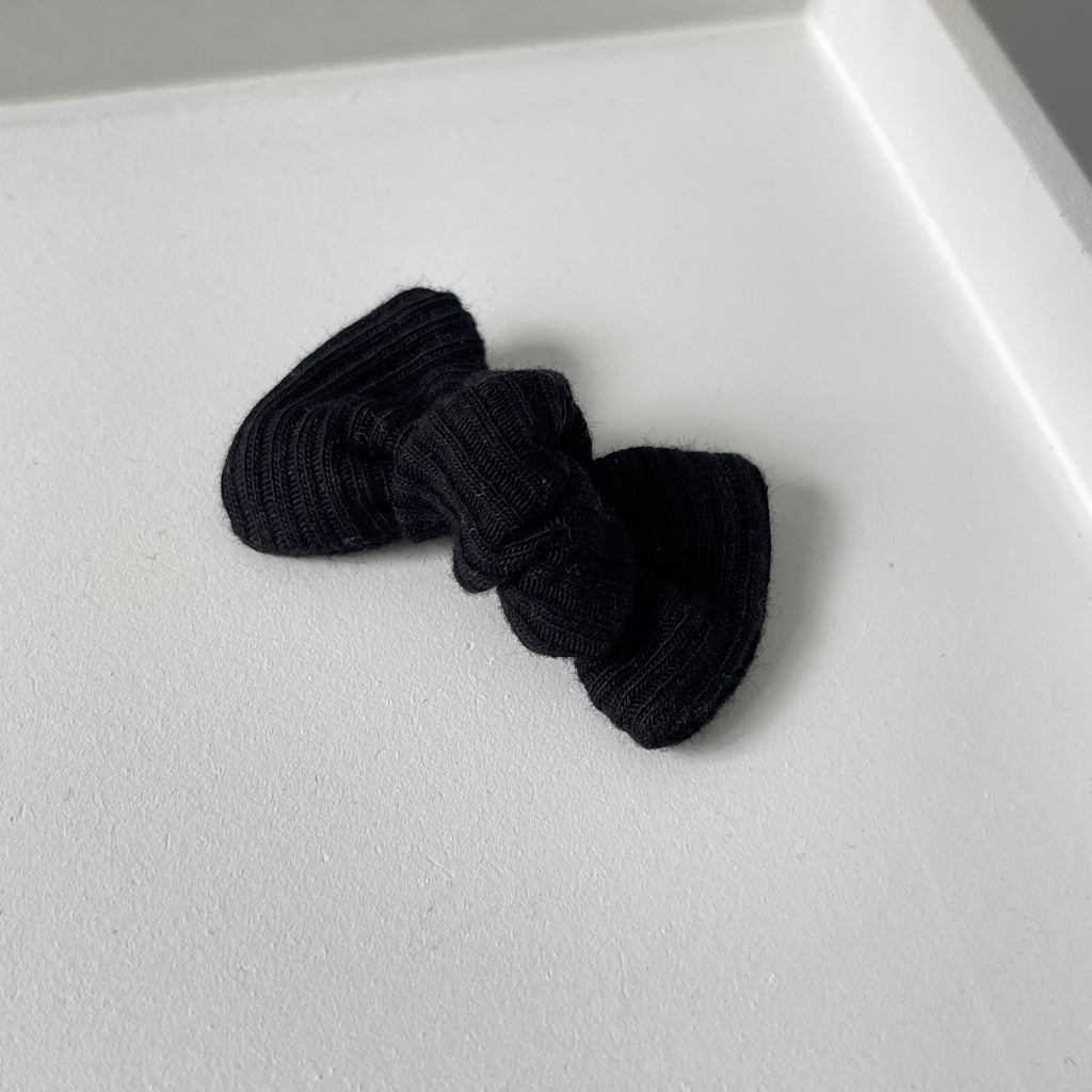 Petite jersey ribbed knot bows | 20 Colours | Clip, headband or bobble
