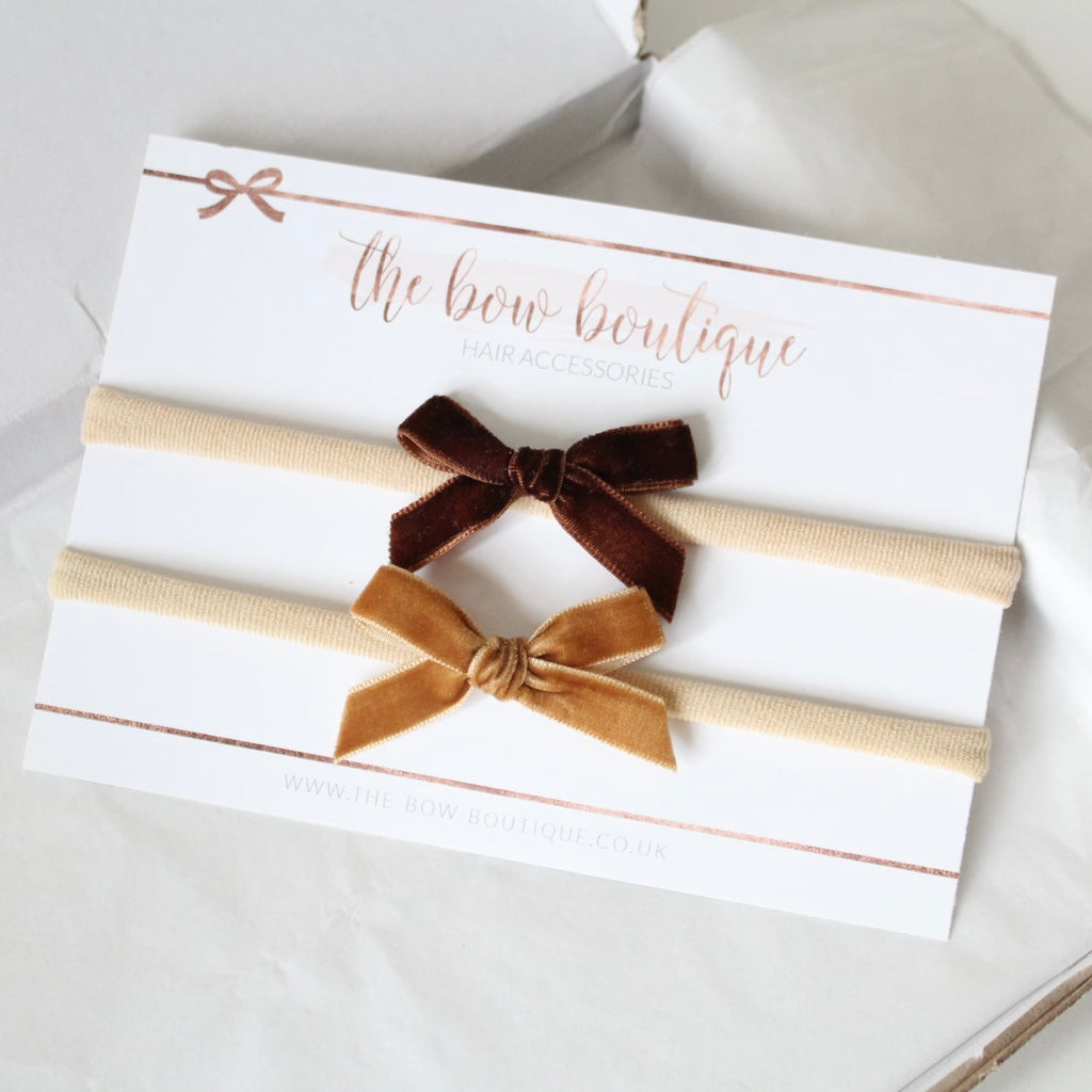 Velvet set | Clips or headbands | 2 Sizes