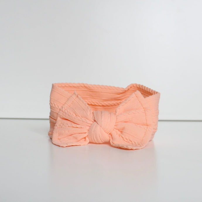 Peach cable headwrap