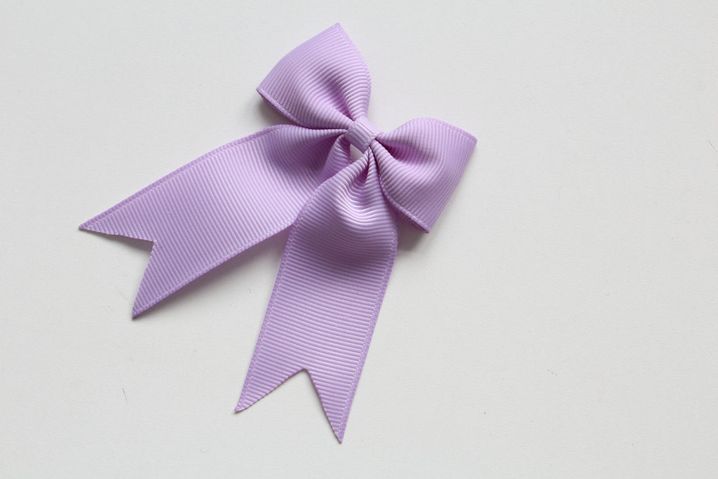 Personalised tail pinch ribbon bows | 33 colours | Clip or bobble