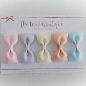Pastel pinch bow set I clip or bobble