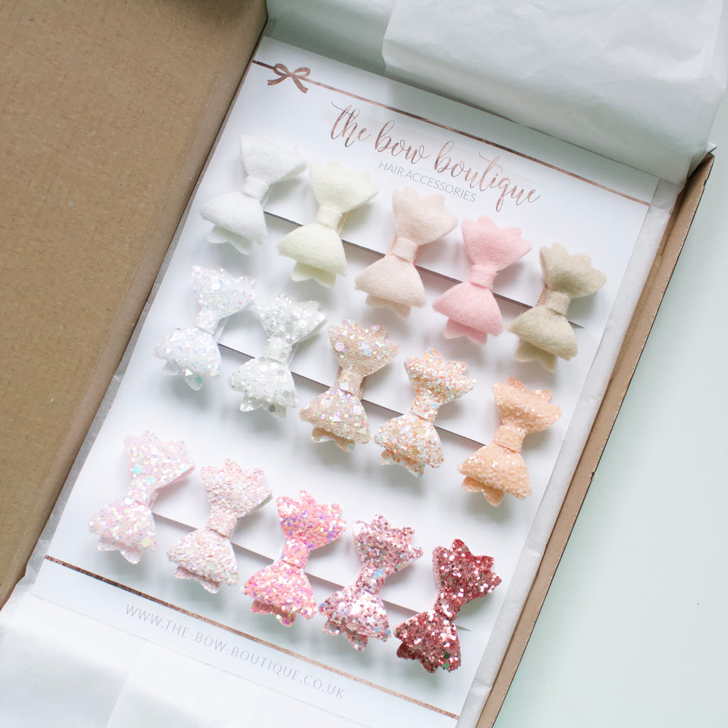 Mini baby bows set of 15