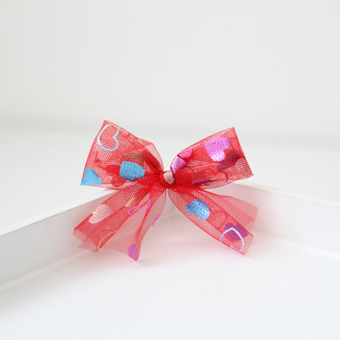 Tulle heart bows