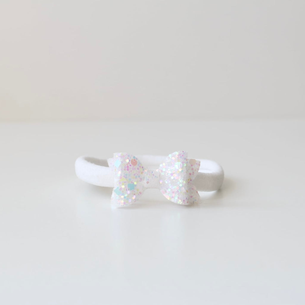 Petite deluxe glitter bows | 22 Colours | Clip, headband or bobble