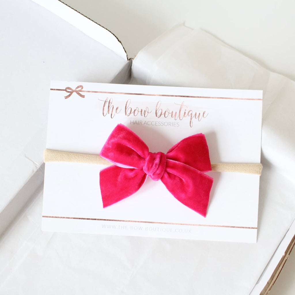 Velvet ribbon bows | 14 colours | Clip or headband