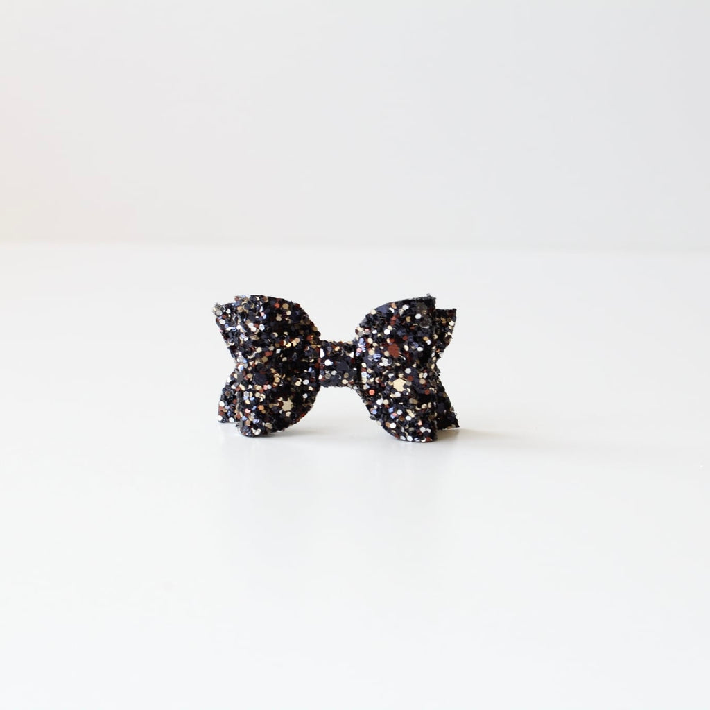 Mini deluxe glitter bows | 22 Colours | Clip, headband or bobble
