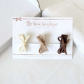 Suede bows set of 3 | Neutrals