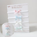 Floral hand tied ribbon bows | 4 Colours | Clip or headband