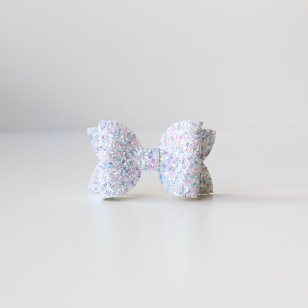 Medium deluxe glitter bows | 20 Colours | Clip or headband