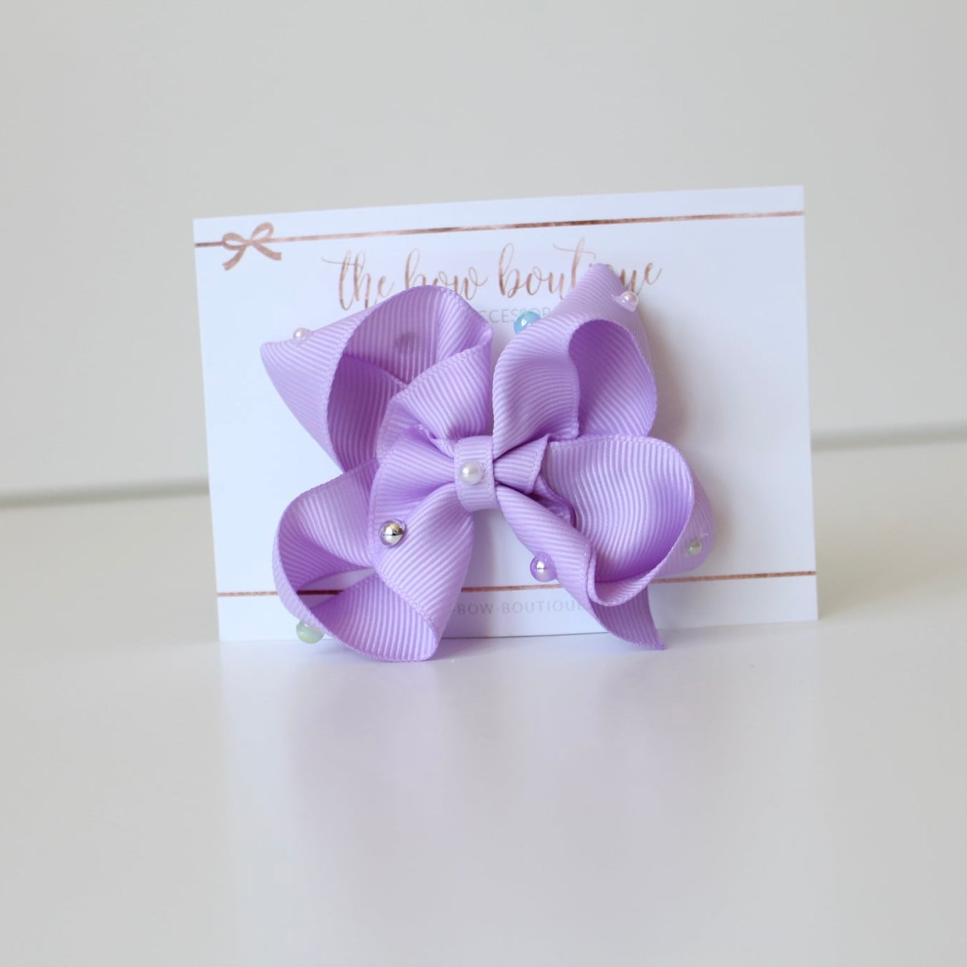 Colourfun pearl ribbon bows | 8 Colours | Clip, headband or bobble