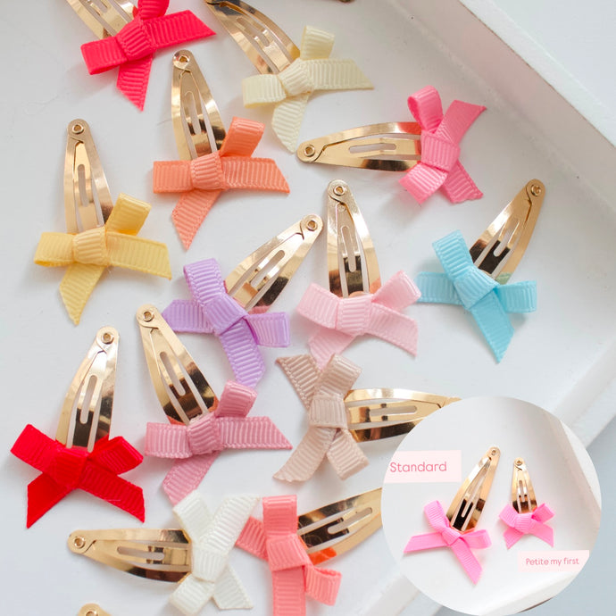 Ribbon snappy clips (38 colours) 2 sizes