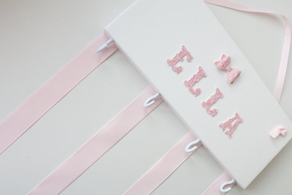 Personalised bow holder - White