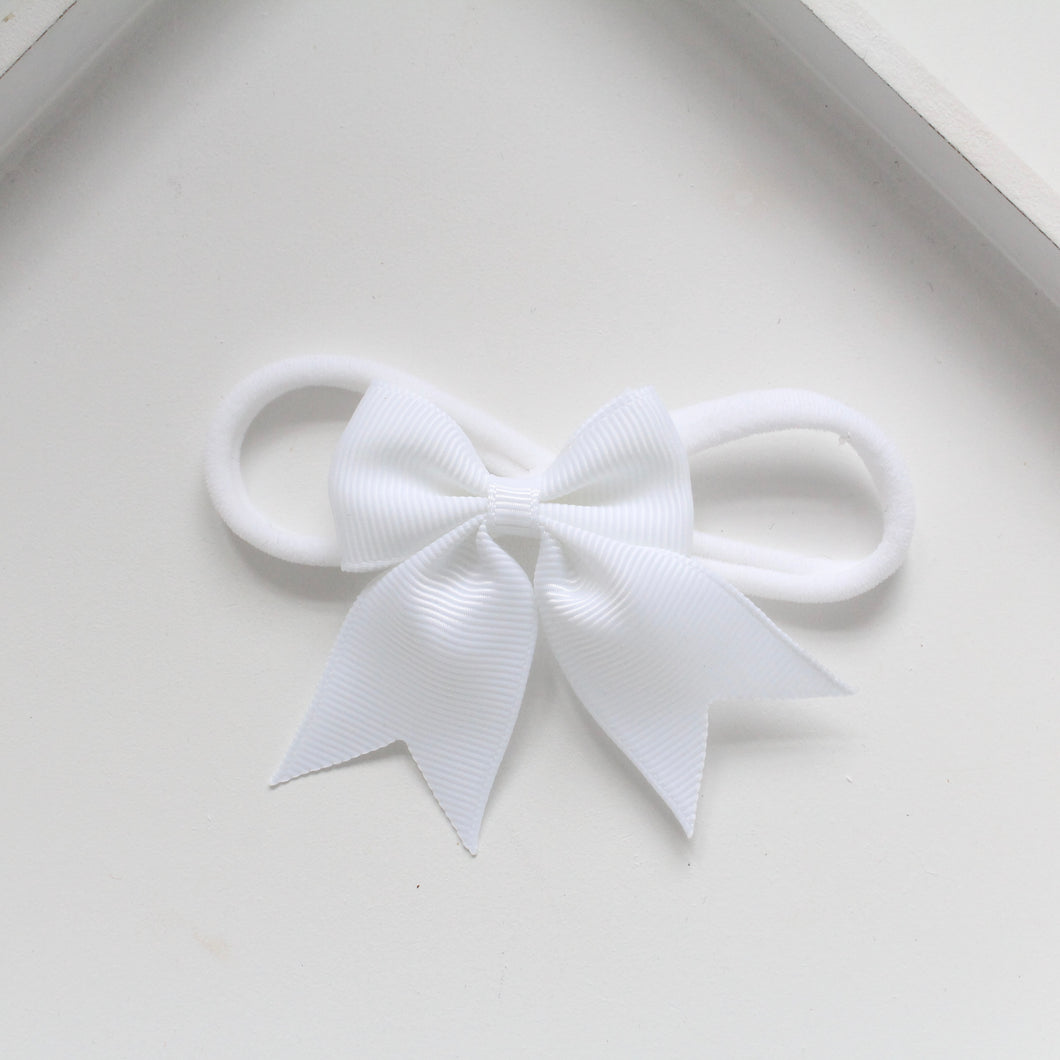 Personalised short tail pinch ribbon bow headbands 27 colours
