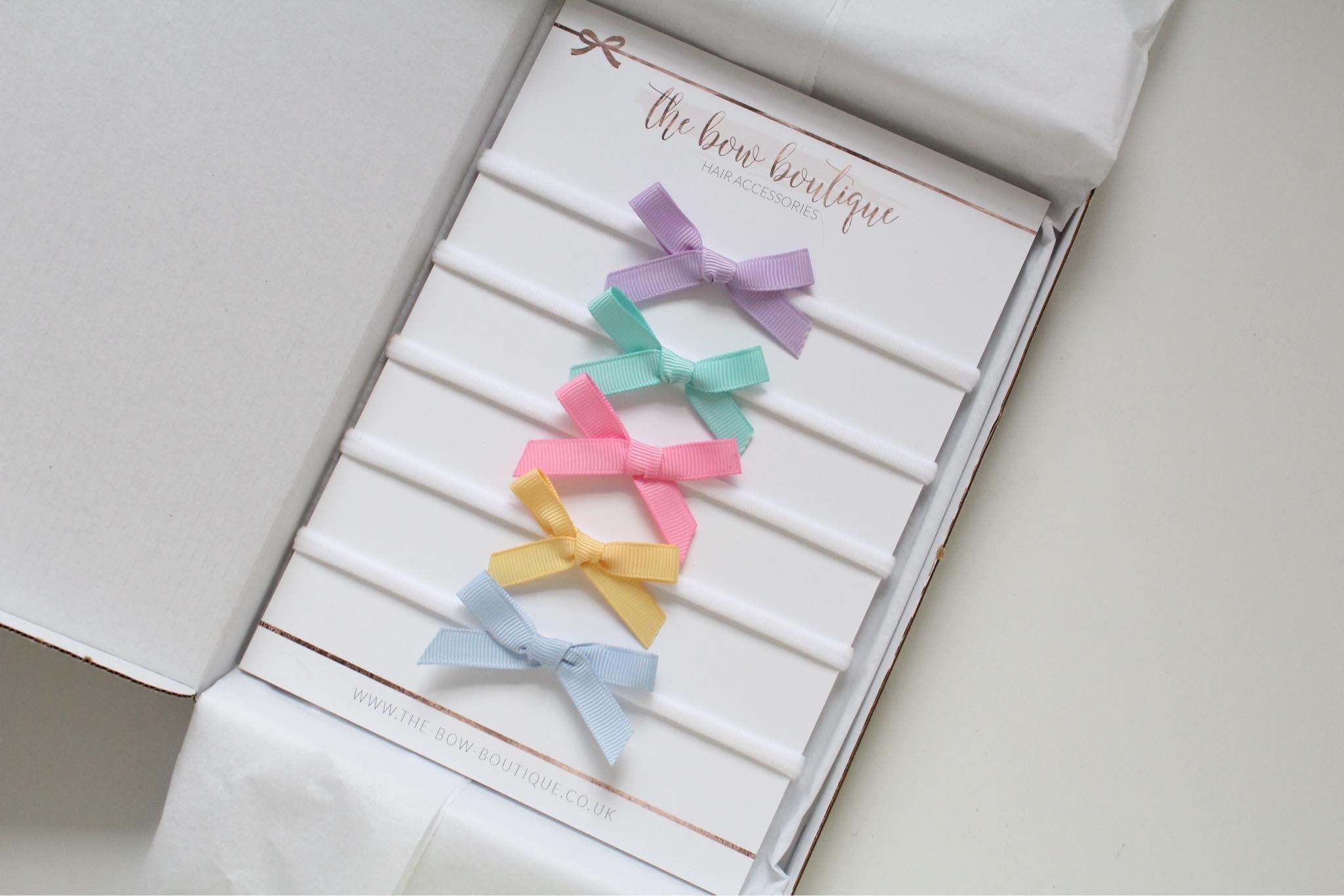 Hand tied summer ribbon bow headband sets