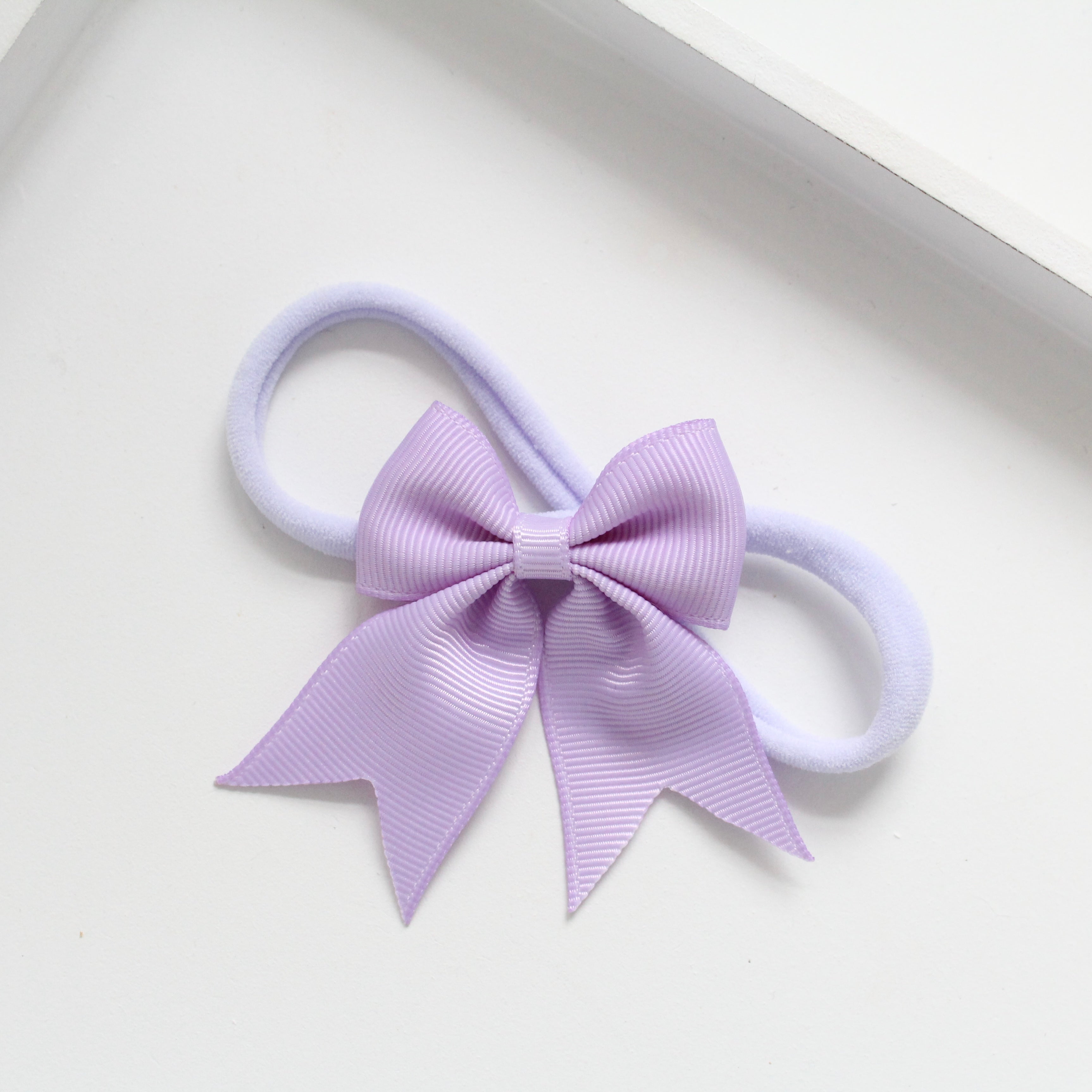 Personalised short tail pinch ribbon bow headbands | 28 colours
