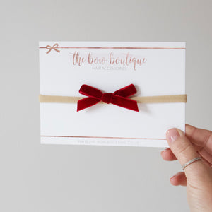 My first mini velvet bows - 14 Colours