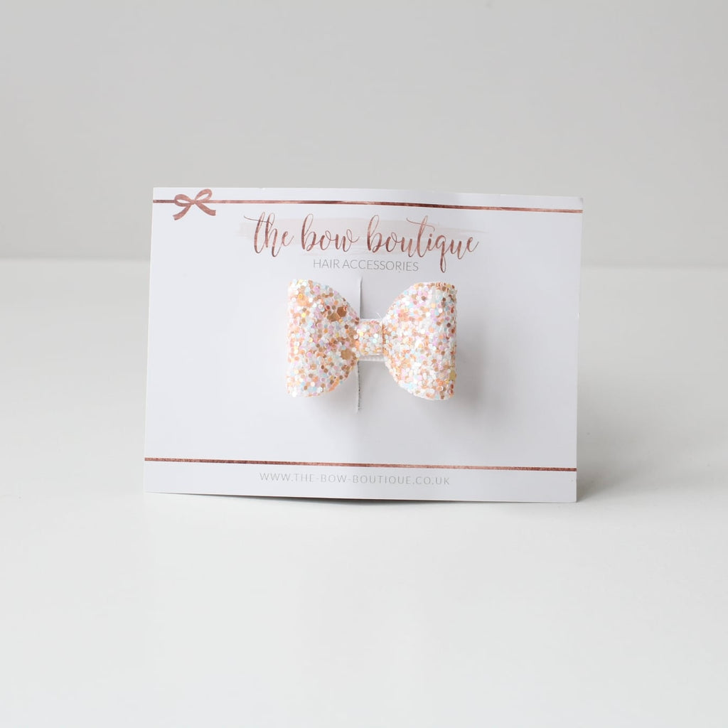 Mini glitter bows | 22 Colours | Clip or bobble