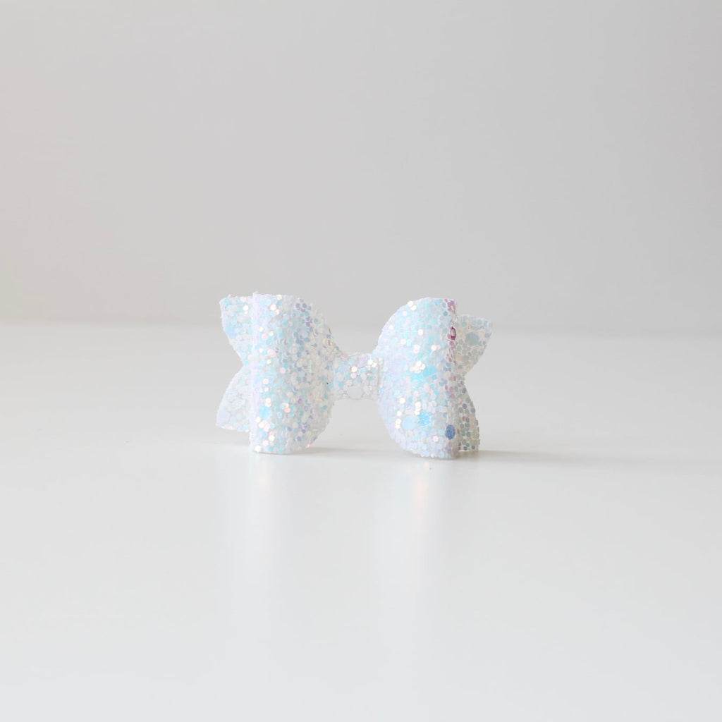 Mini deluxe glitter bows | 22 Colours | Clip, headband or bobble