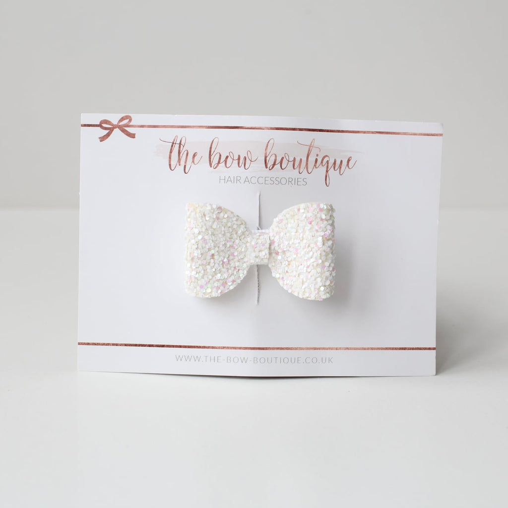 Mini glitter bows | 22 Colours | Clip or bobble