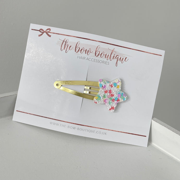 Sprinkles glitter star snappy clip