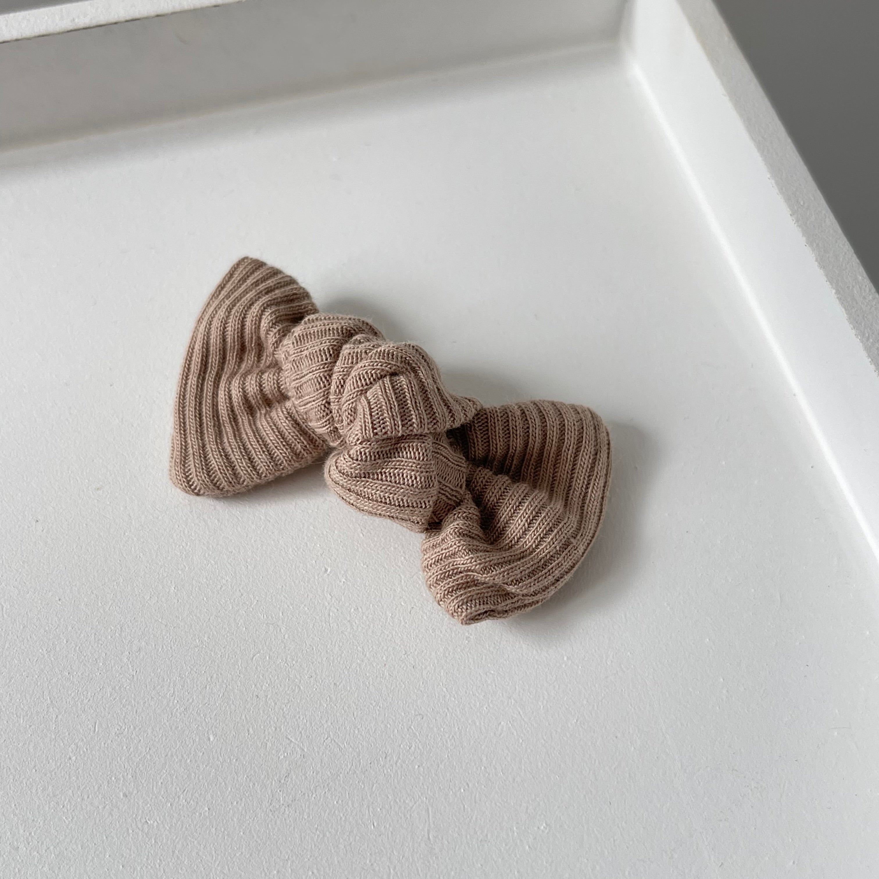Petite jersey ribbed knot bows | 20 Colours | Clip, headband or bobble
