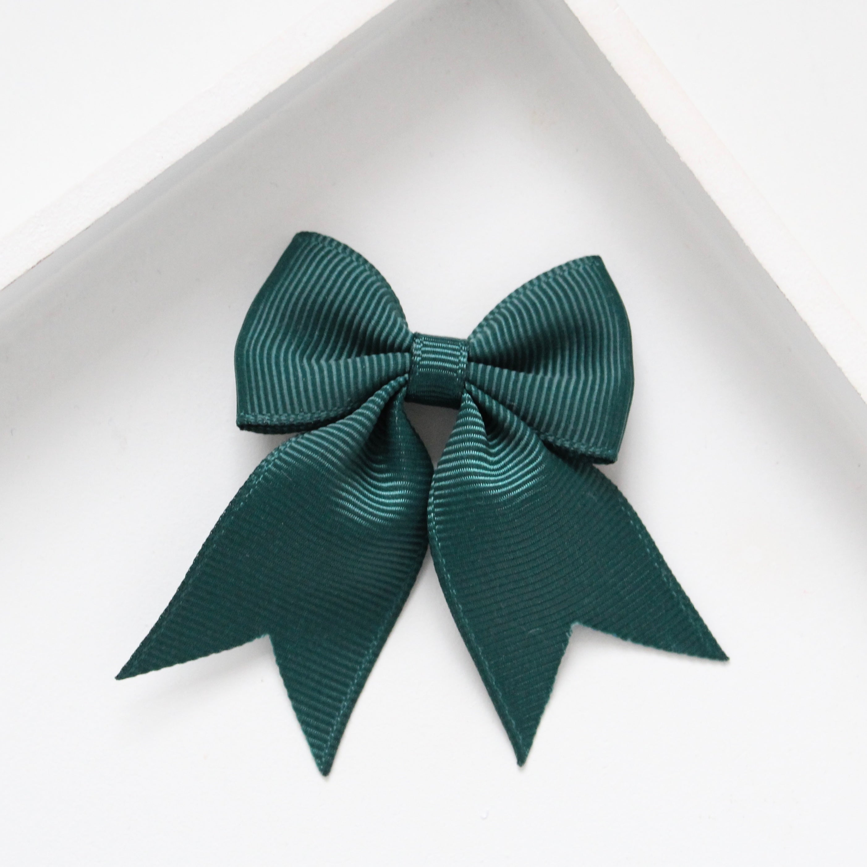 Personalised short tail pinch ribbon clip & bobbles | 34 colours