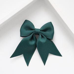 Personalised short tail pinch ribbon clip & bobbles 33 colours