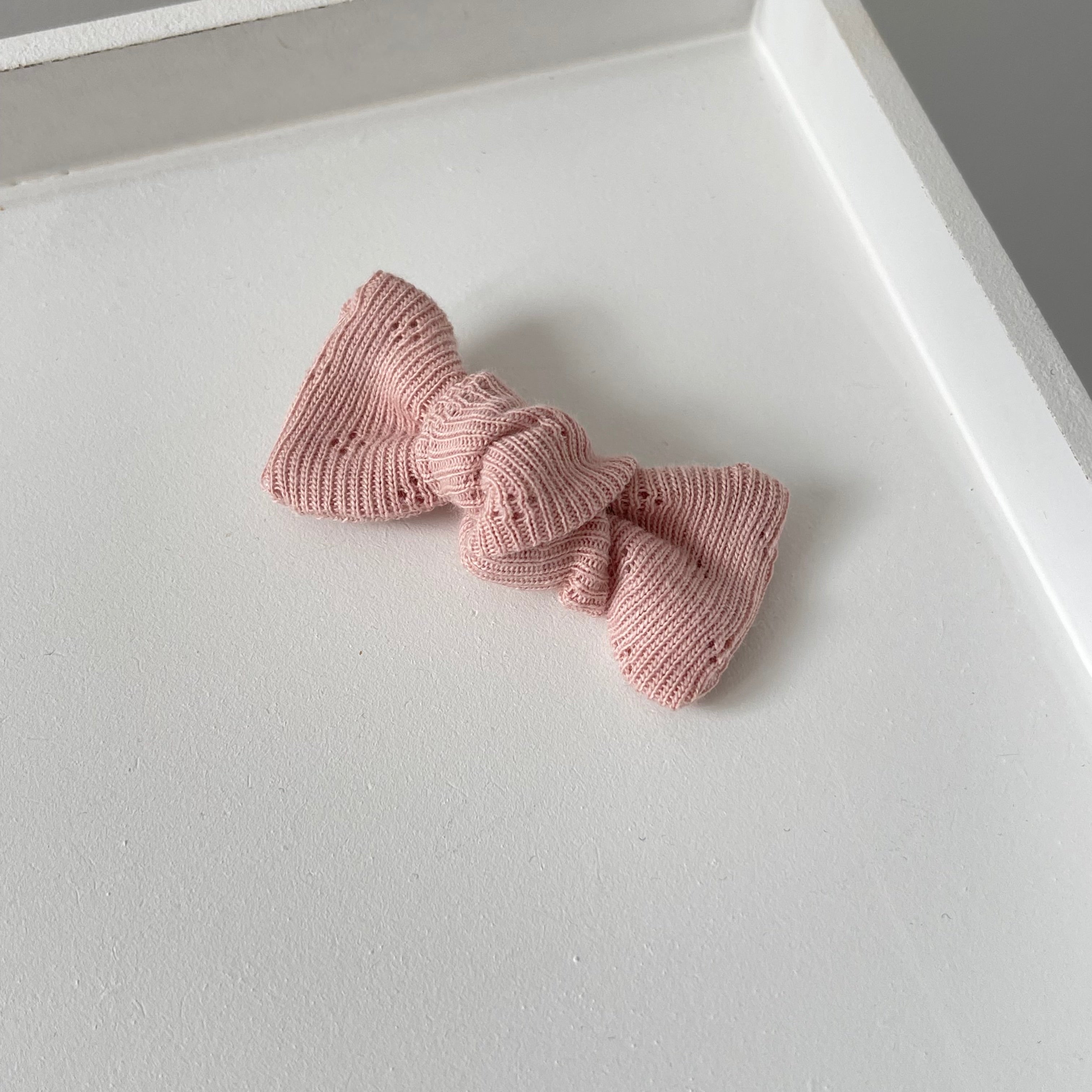 Petite jersey ribbed knot bows | 20 Colours | Clip, headband or bobble