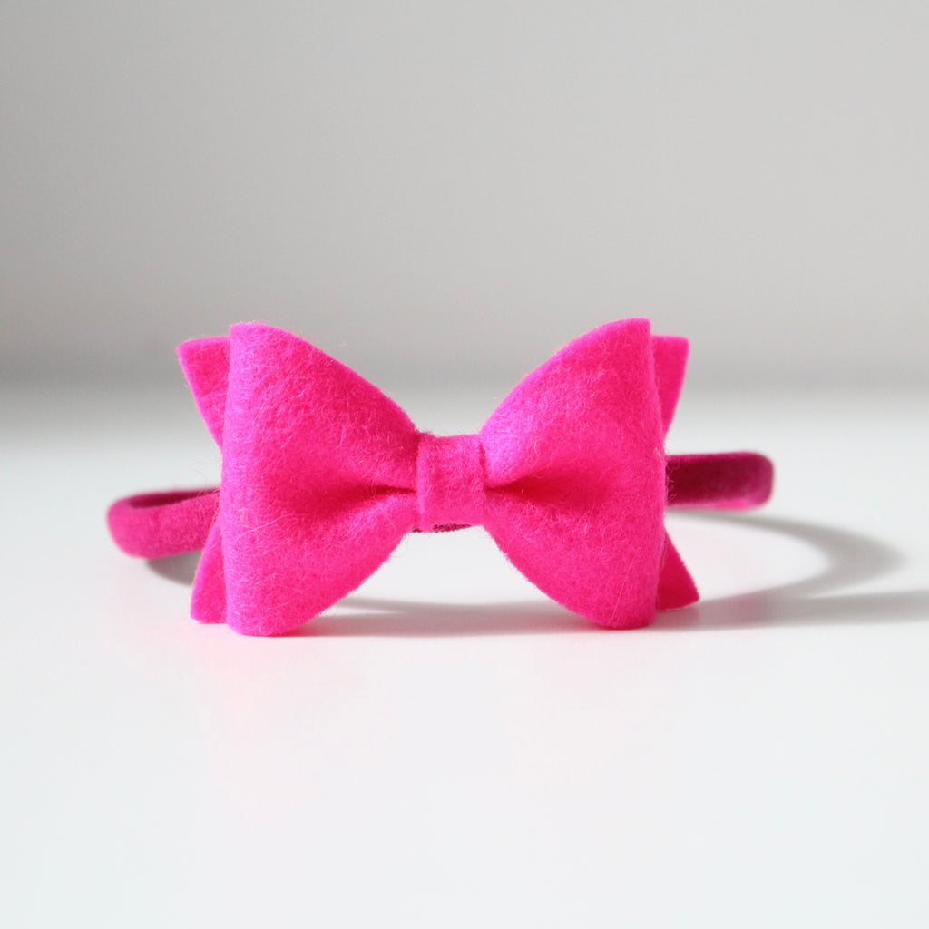 Small luxury felt bows | 25 Colours | Clip or headband