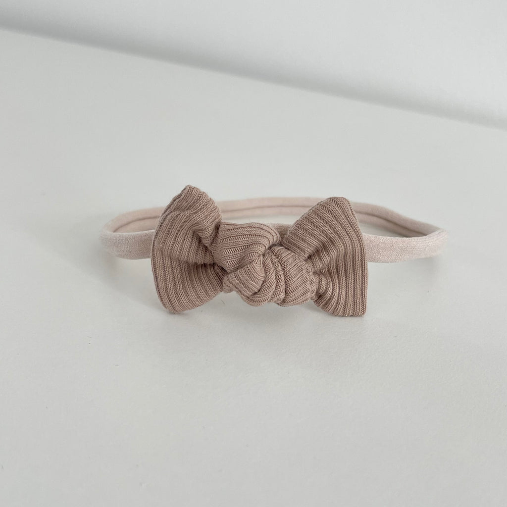 Petite jersey ribbed knot bows | 20 Colours | Clip, headband or bobble
